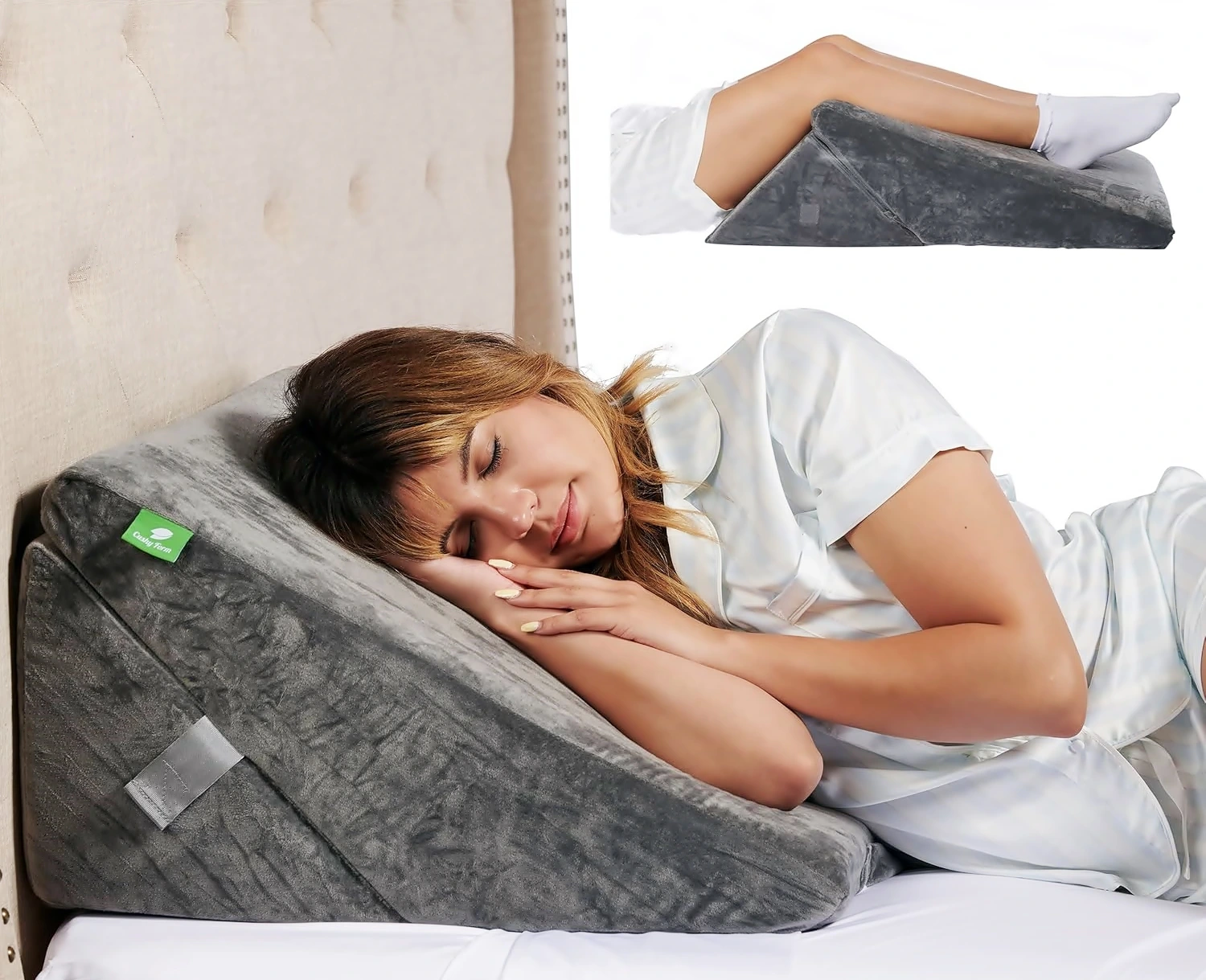 Cushy Form Wedge Pillow memory foam positioning support for joint pain