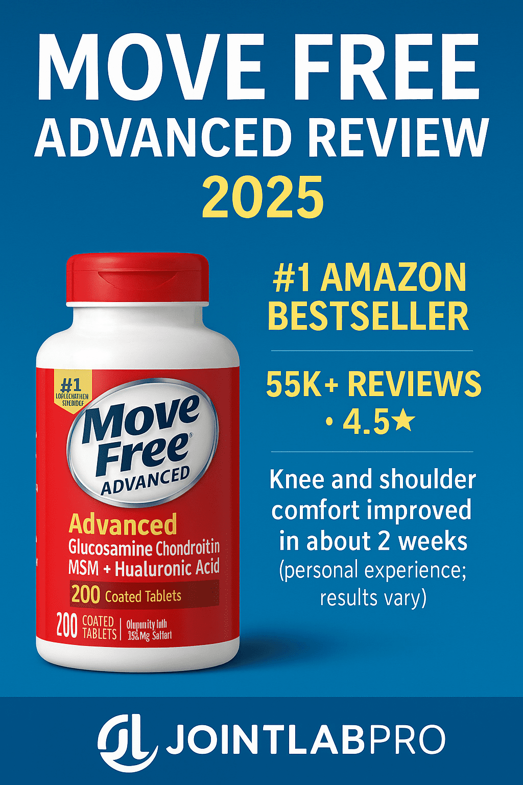 Move Free Advanced Review 2025: Glucosamine + MSM Results (JL Score 4.8/5)