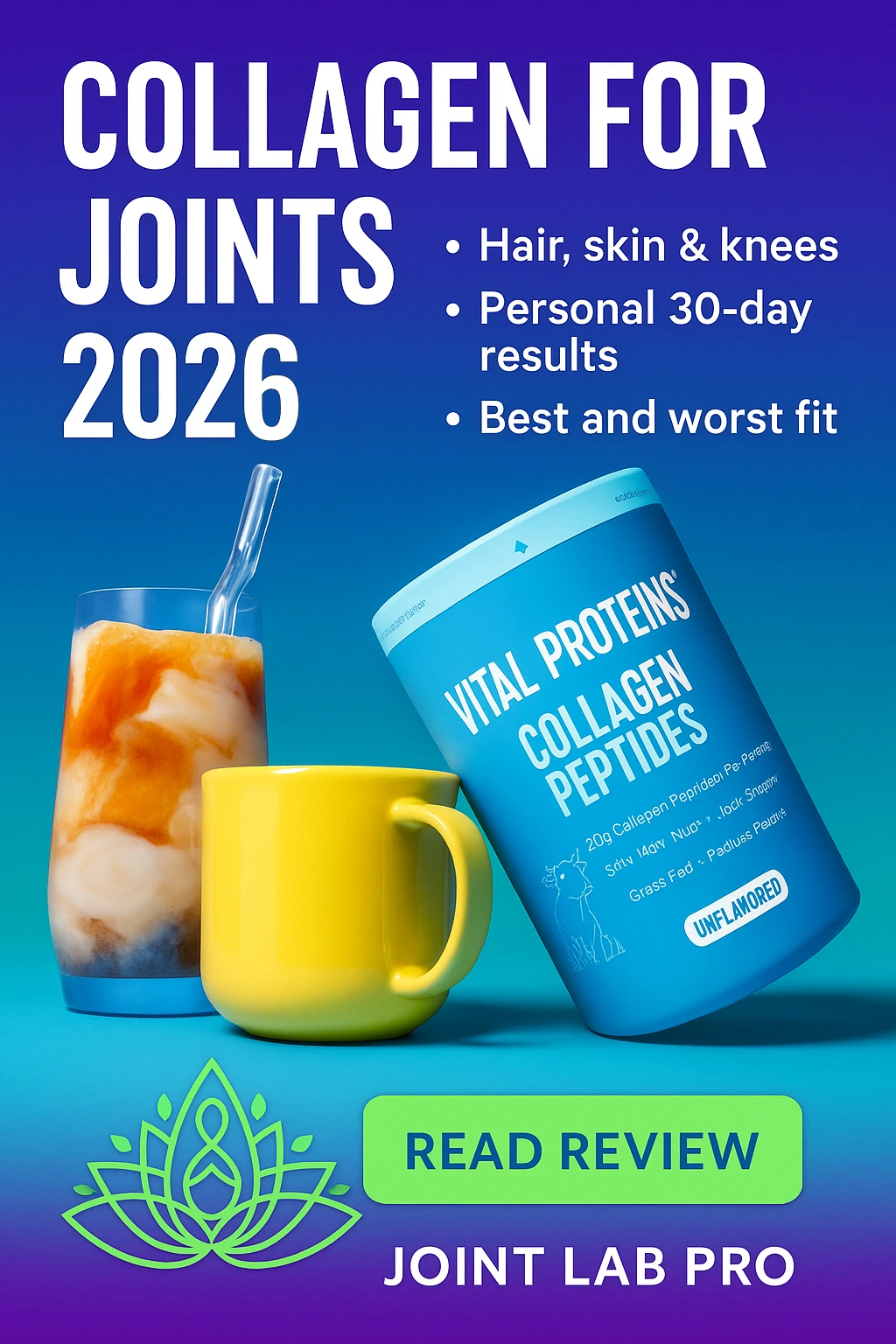 Vital Proteins collagen review 2026 joint skin hyaluronic acid vitamin C